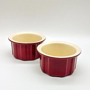Mayfair & Jackson Red Ceramic Round Large Ramekins